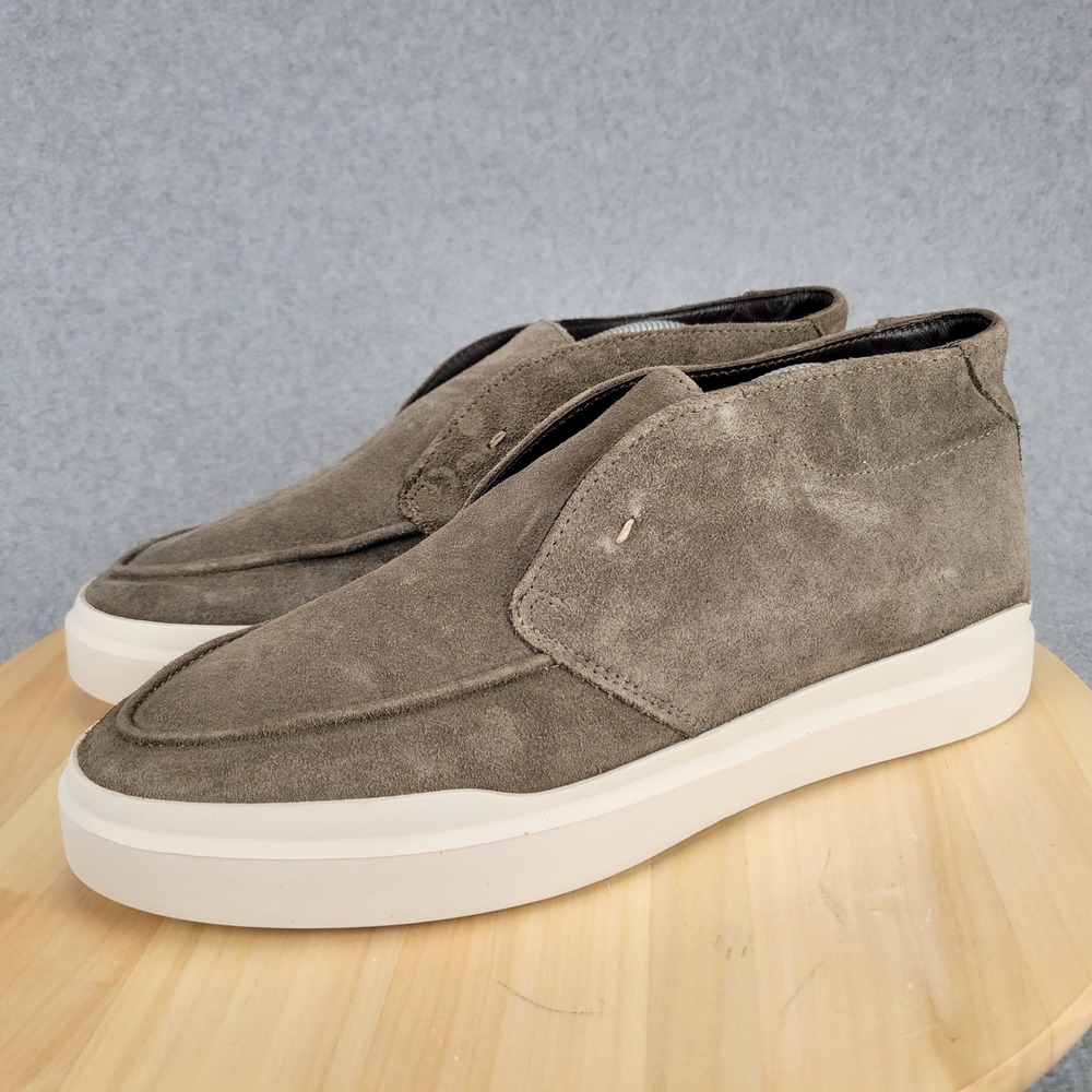 Boggi Milano Suede Chukka Boots Mens EU 43 Gray Slip On Moc Toe Portugal